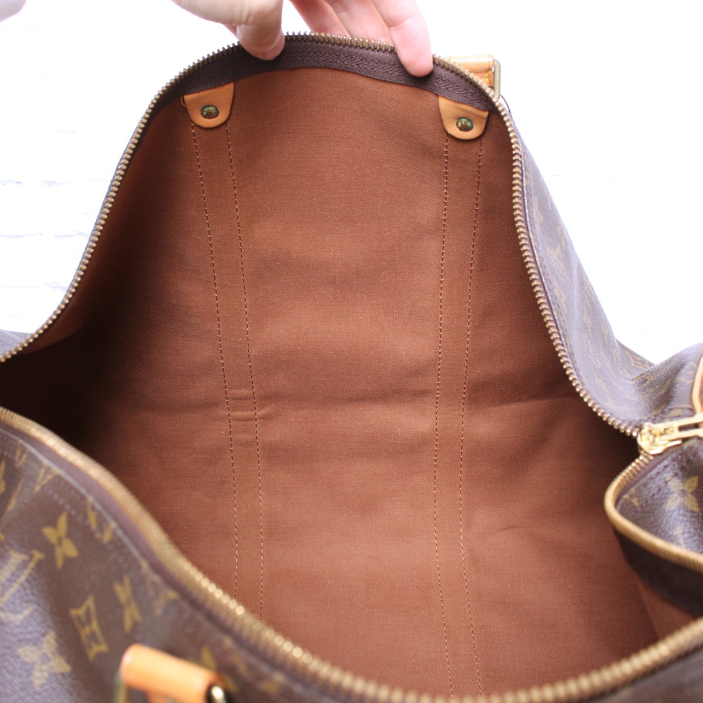 Louis Vuitton Keepall Bandouliere 55 Messenger Monogram Brown Travel A2282