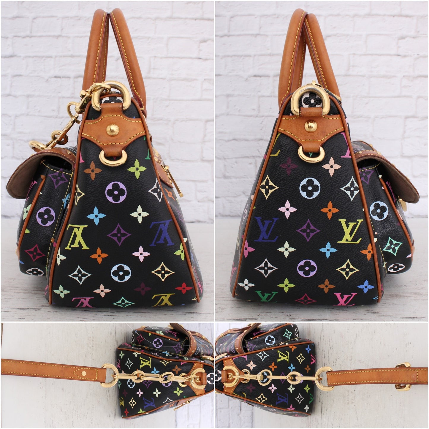 Louis Vuitton Rita Black Multicolor Shoulder Bag