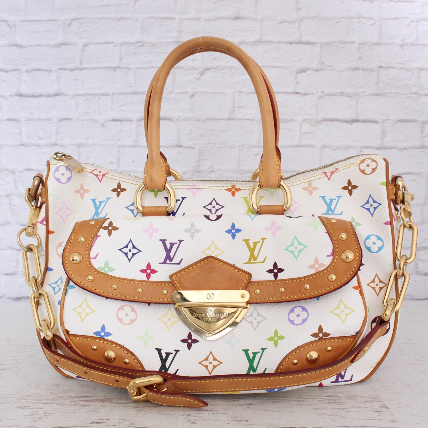 Louis Vuitton Rita White Multicolor Shoulder Bag