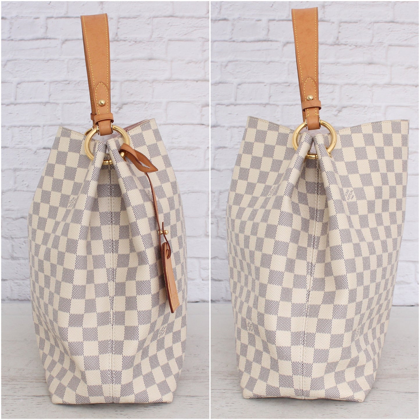 Louis Vuitton Graceful MM Damier Azur Shoulder Tote