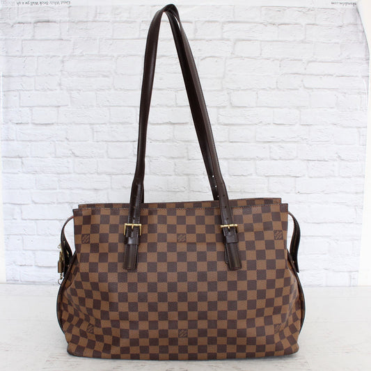 Louis Vuitton Chelsea Damier Ebene Shoulder Bag Tote