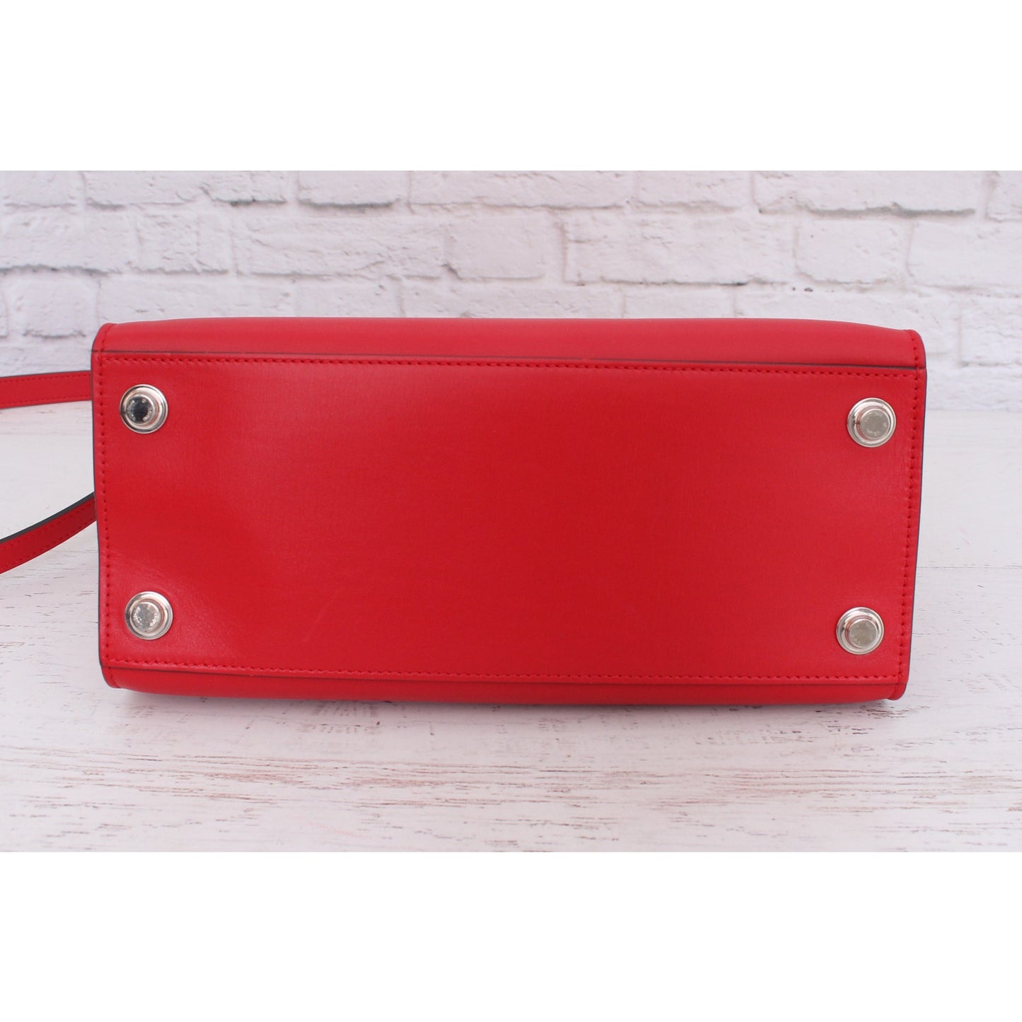 Louis Vuitton City Steamer PM Red Calfskin Leather Satchel Shoulder A3392