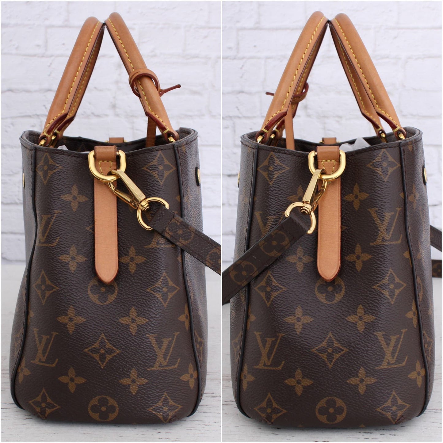 Louis Vuitton Montaigne BB Crossbody Satchel Monogram Handbag Purse LV