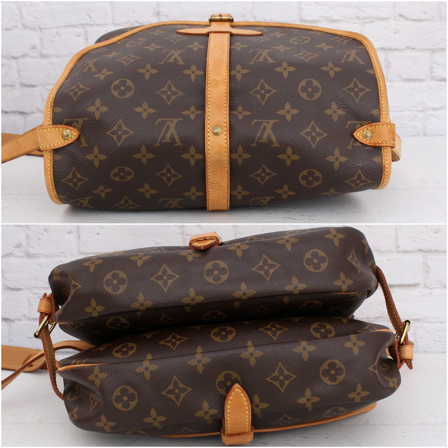 Louis Vuitton Saumur 30 Monogram Crossbody & Shoulder Bag Messenger Brown A4061