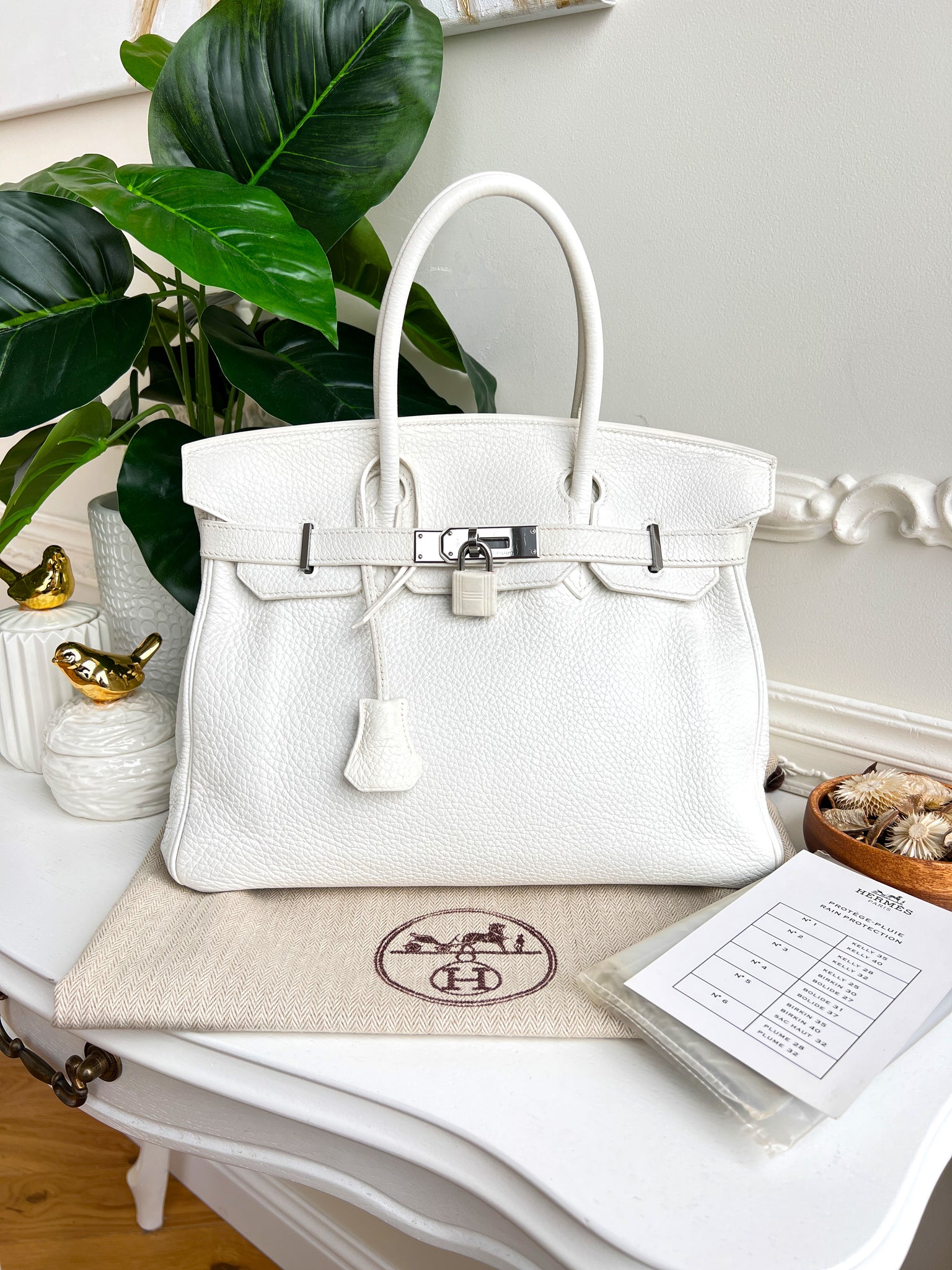 Hermès White Birkin 30 Bag