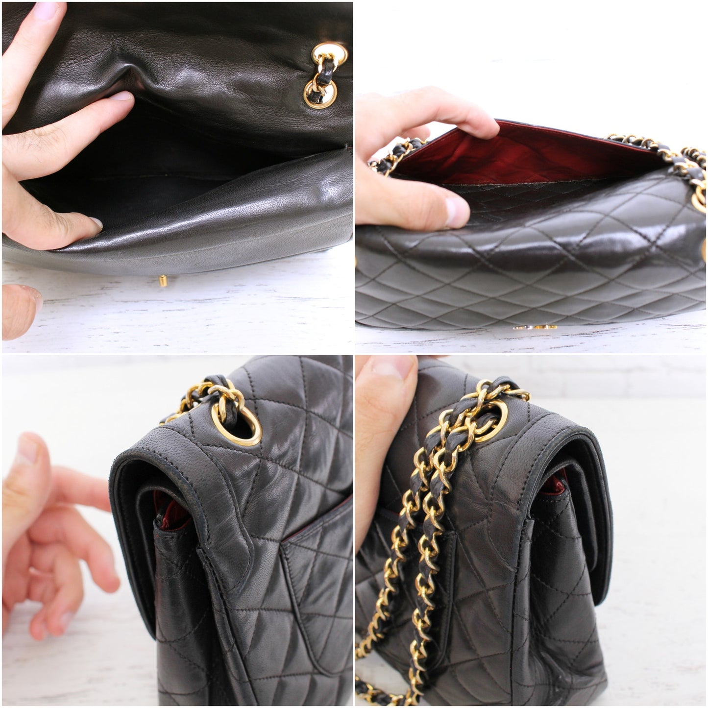 Chanel Paris Limited Two Tone Double Flap Black Lambskin Leather Shoulder A5106