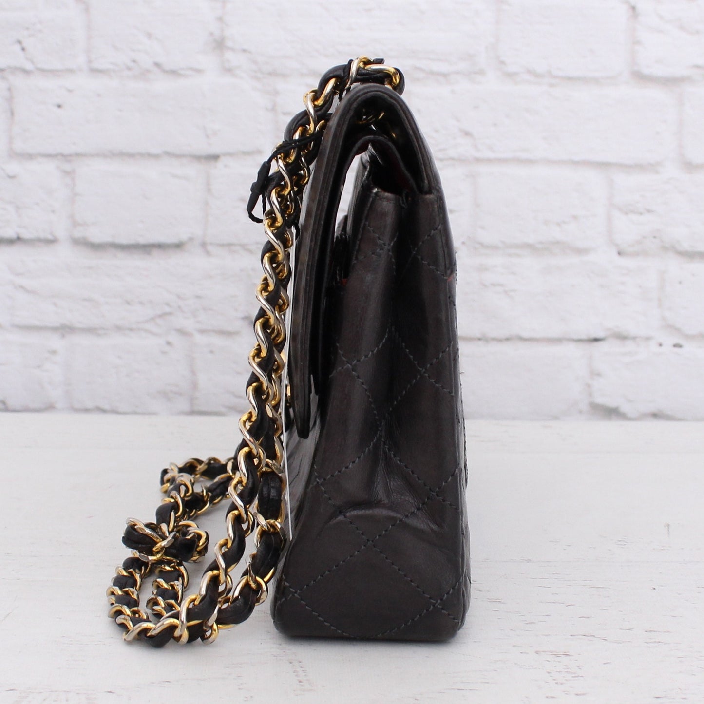 Chanel Paris Limited Two Tone Double Flap Black Lambskin Shoulder Crossbody