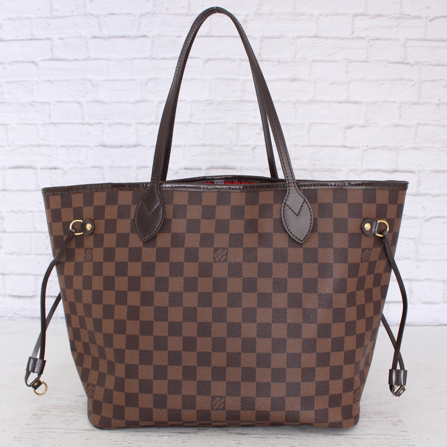 Louis Vuitton Neverfull MM Damier Ebene Leather Bag