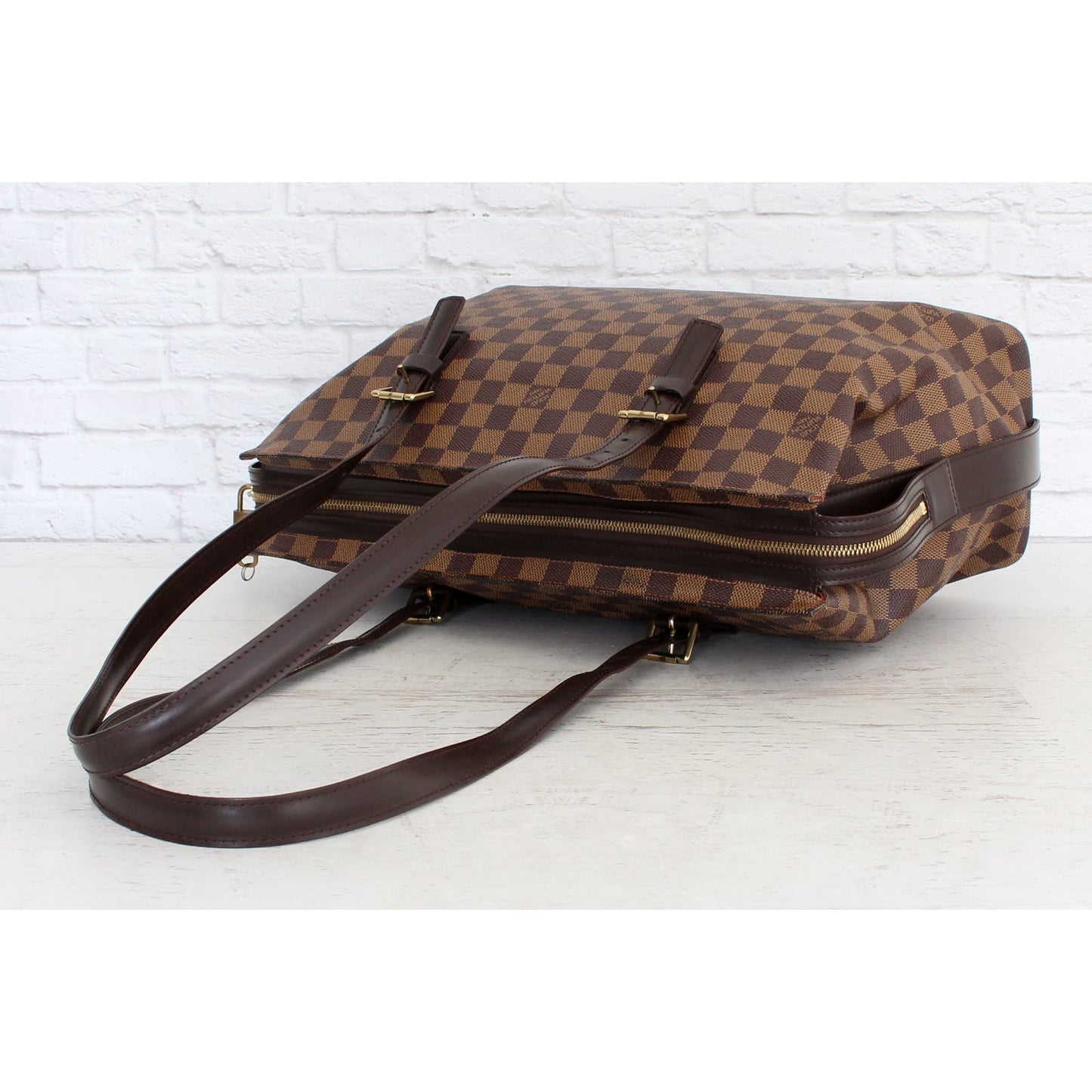 Louis Vuitton Chelsea Damier Ebene Shoulder Bag Tote