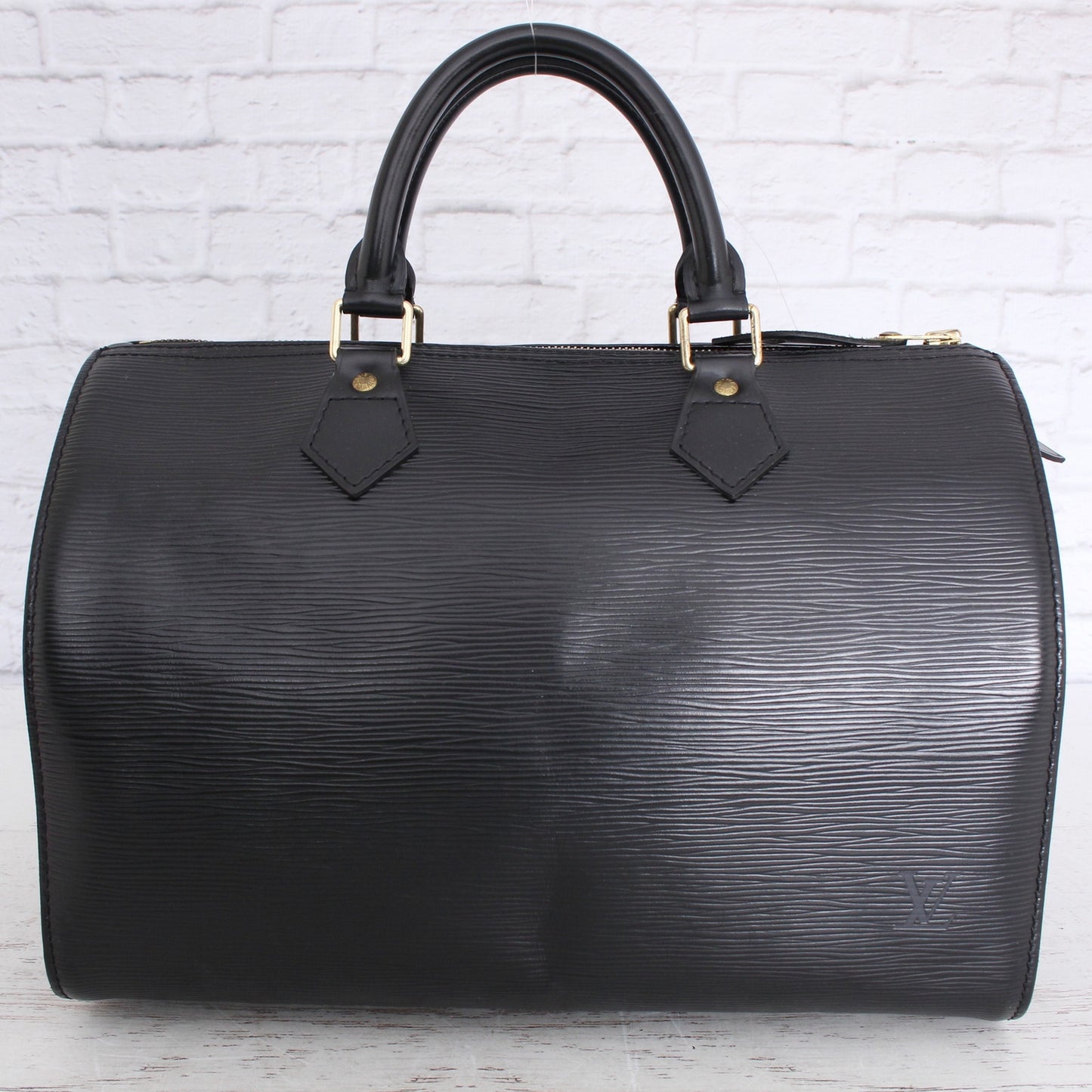 Louis Vuitton Speedy 30 Black Epi Satchel