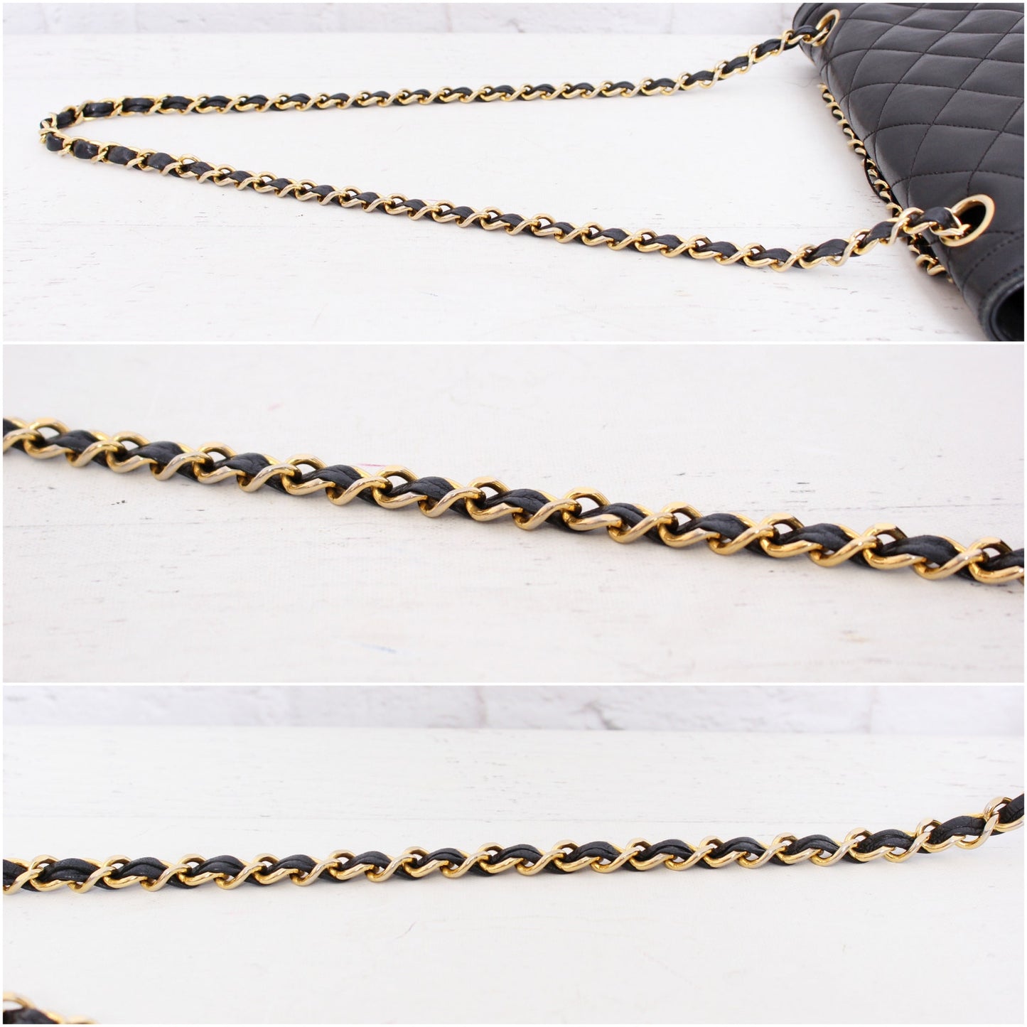 Chanel Paris Limited Two Tone Double Flap Black Lambskin Leather Shoulder A5106