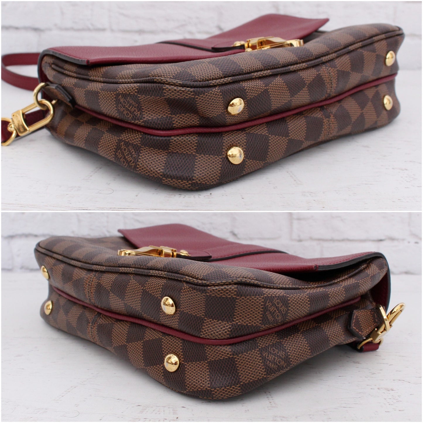 Louis Vuitton Clapton PM Damier Ebene Brown Crossbody Shoulder Purse C0007