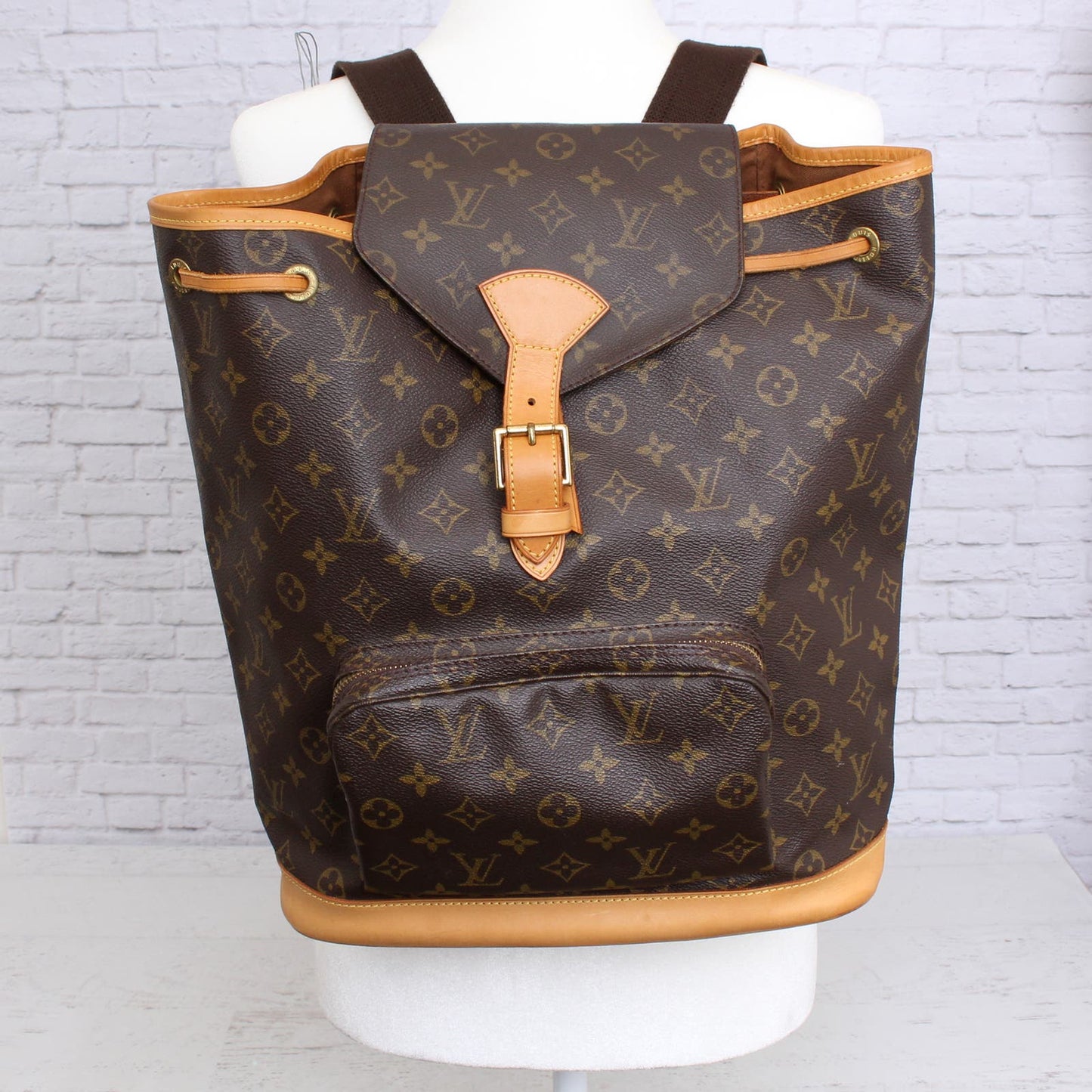 Louis Vuitton Montsouris GM Backpack Monogram Large Book Bag Laptop LV