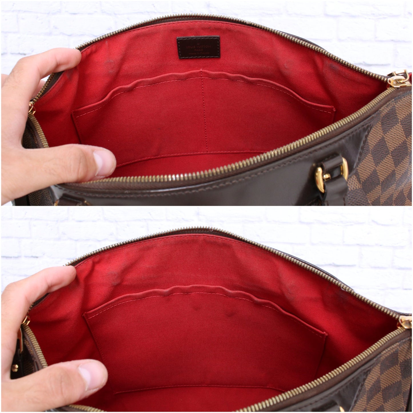 Louis Vuitton Westminster PM Damier Ebene Tote Brown Shoulder Handbag A3451
