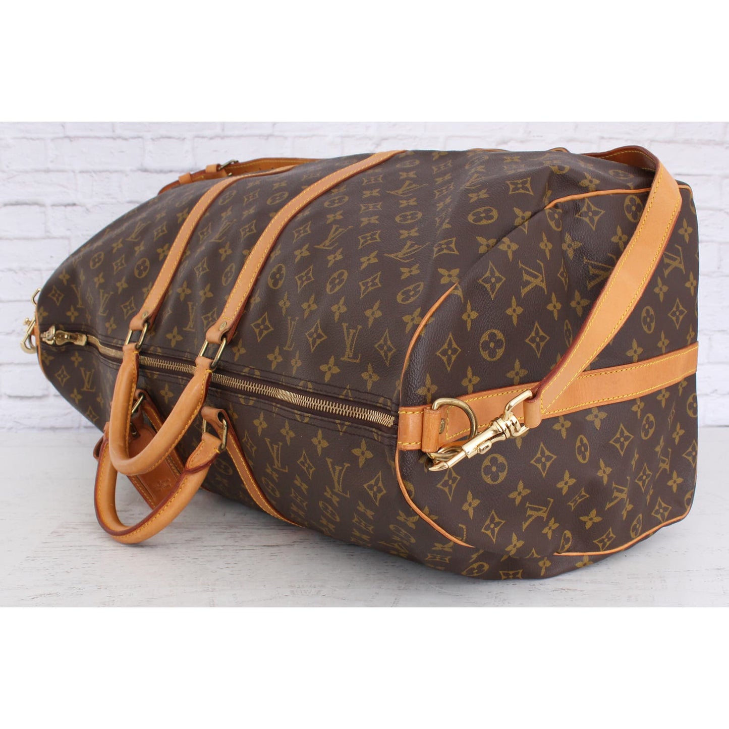 Louis Vuitton Keepall 60 Bandouliere Monogram Duffle Luggage Shoulder