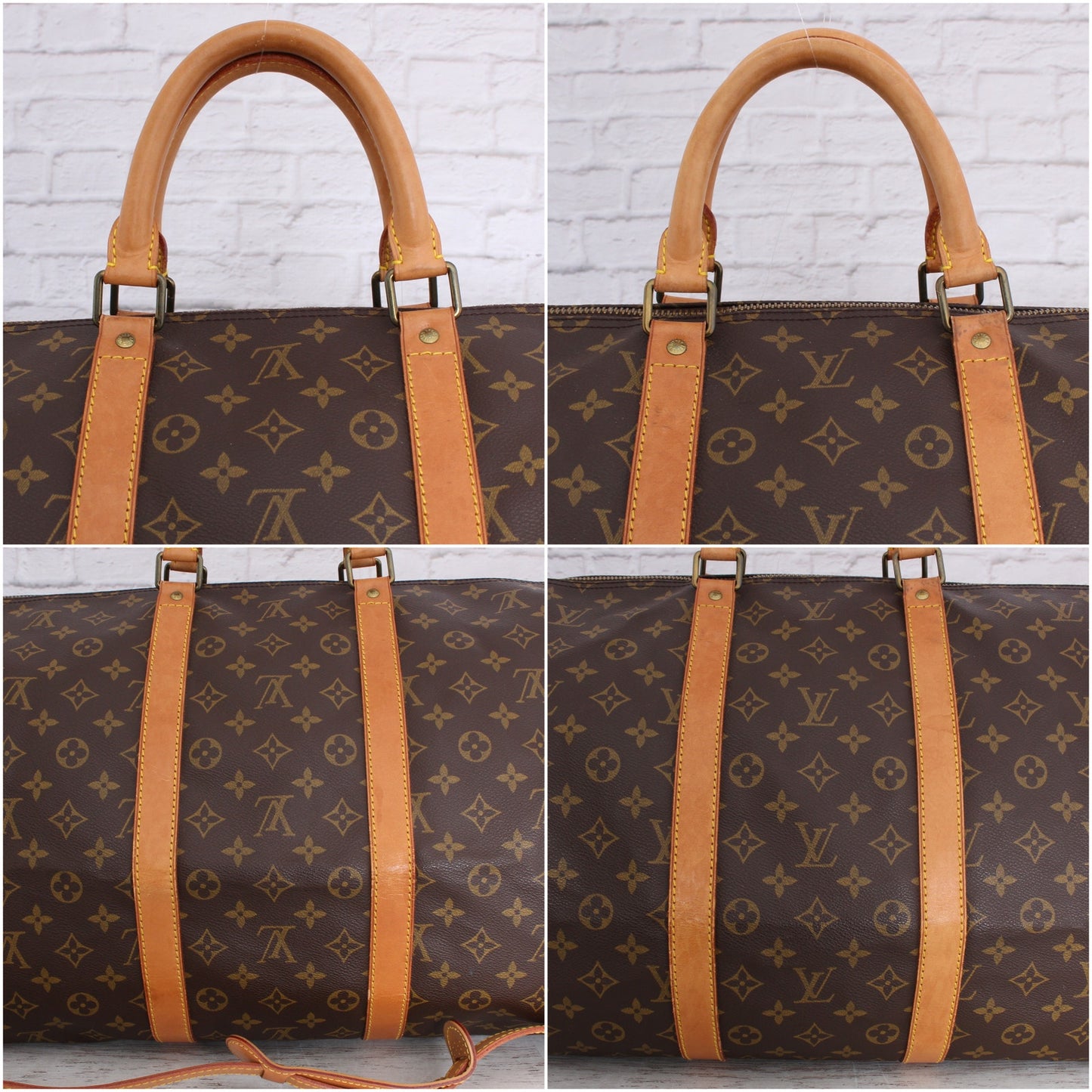 Louis Vuitton Keepall Bandouliere 55 Messenger Monogram Brown Travel