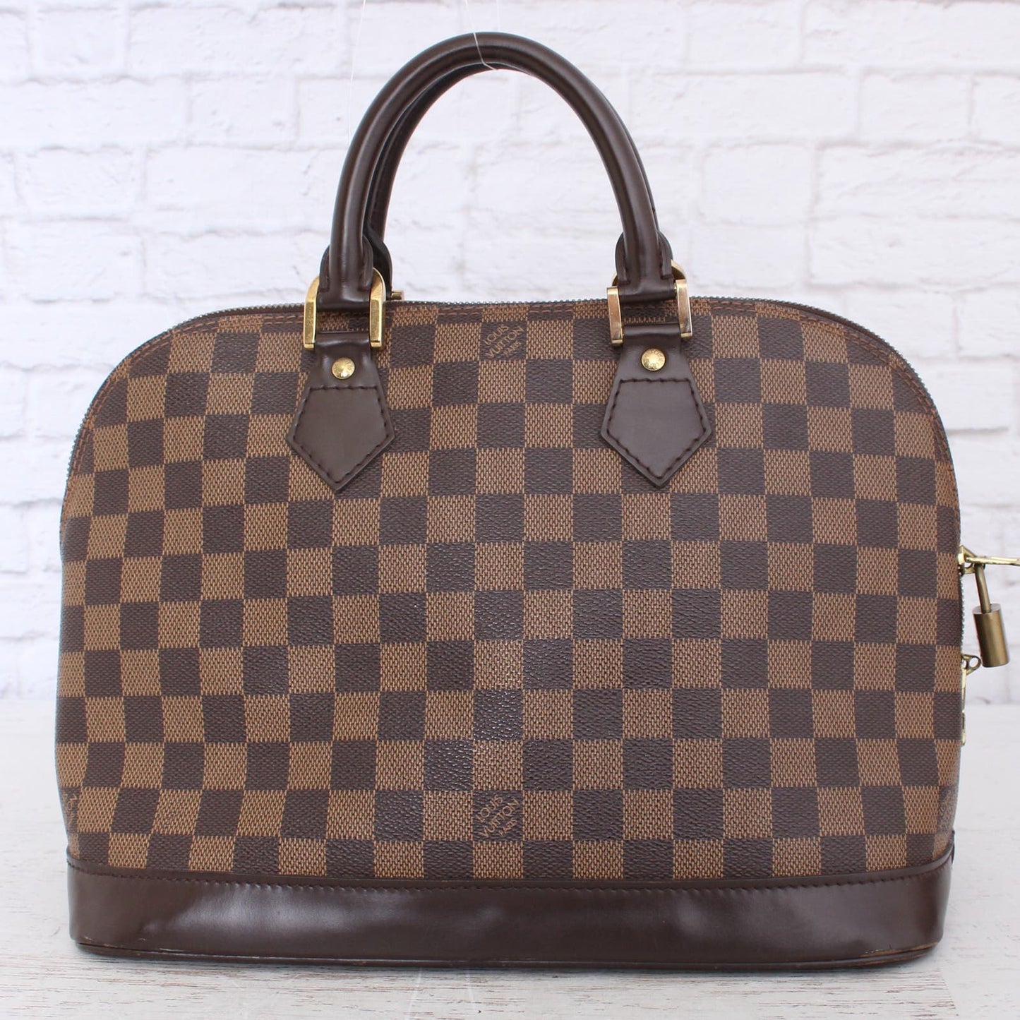 Louis Vuitton Alma MM Damier Ebene Satchel