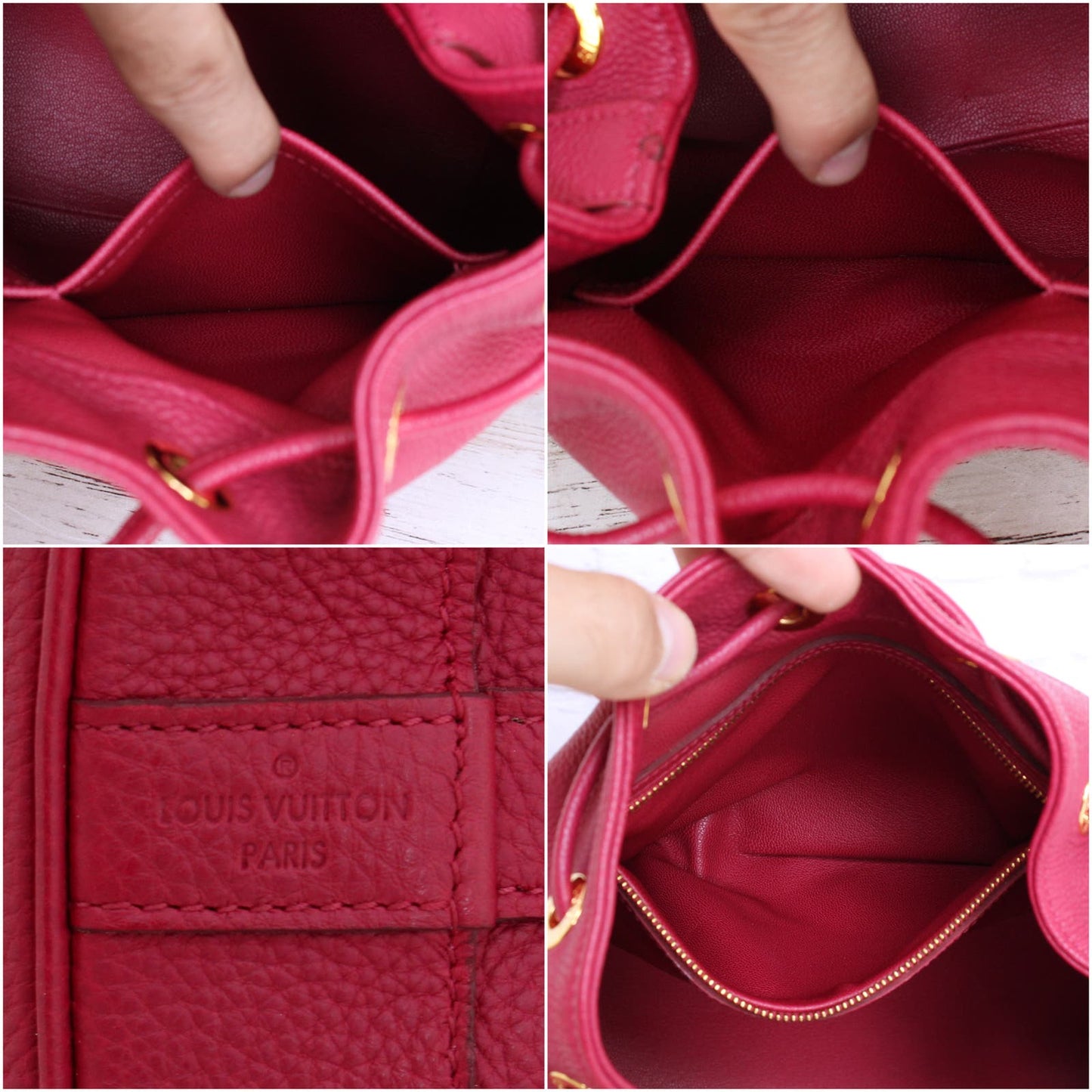 Louis Vuitton Noé Pink Taurillon Shoulder Bag Bucket Handbag Shoulder