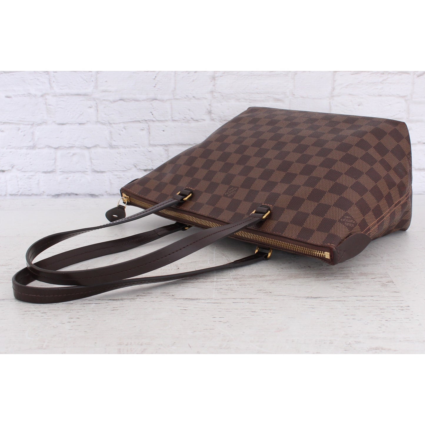 Louis Vuitton Iena PM Zip Tote Damier Ebene Shoulder Bag