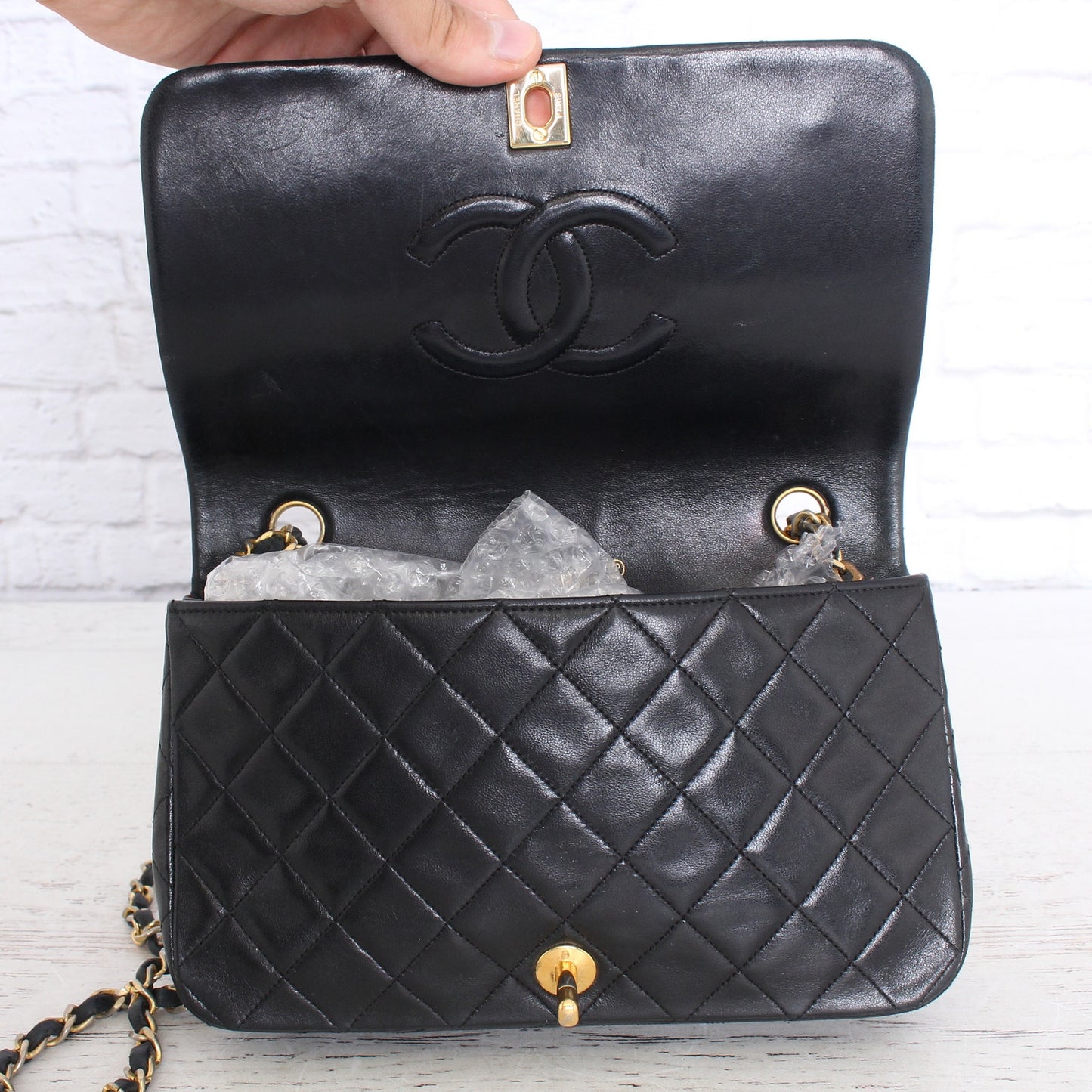 Chanel Matelasse Quilted Calfskin Black Leather Crossbody & Satchel Bag