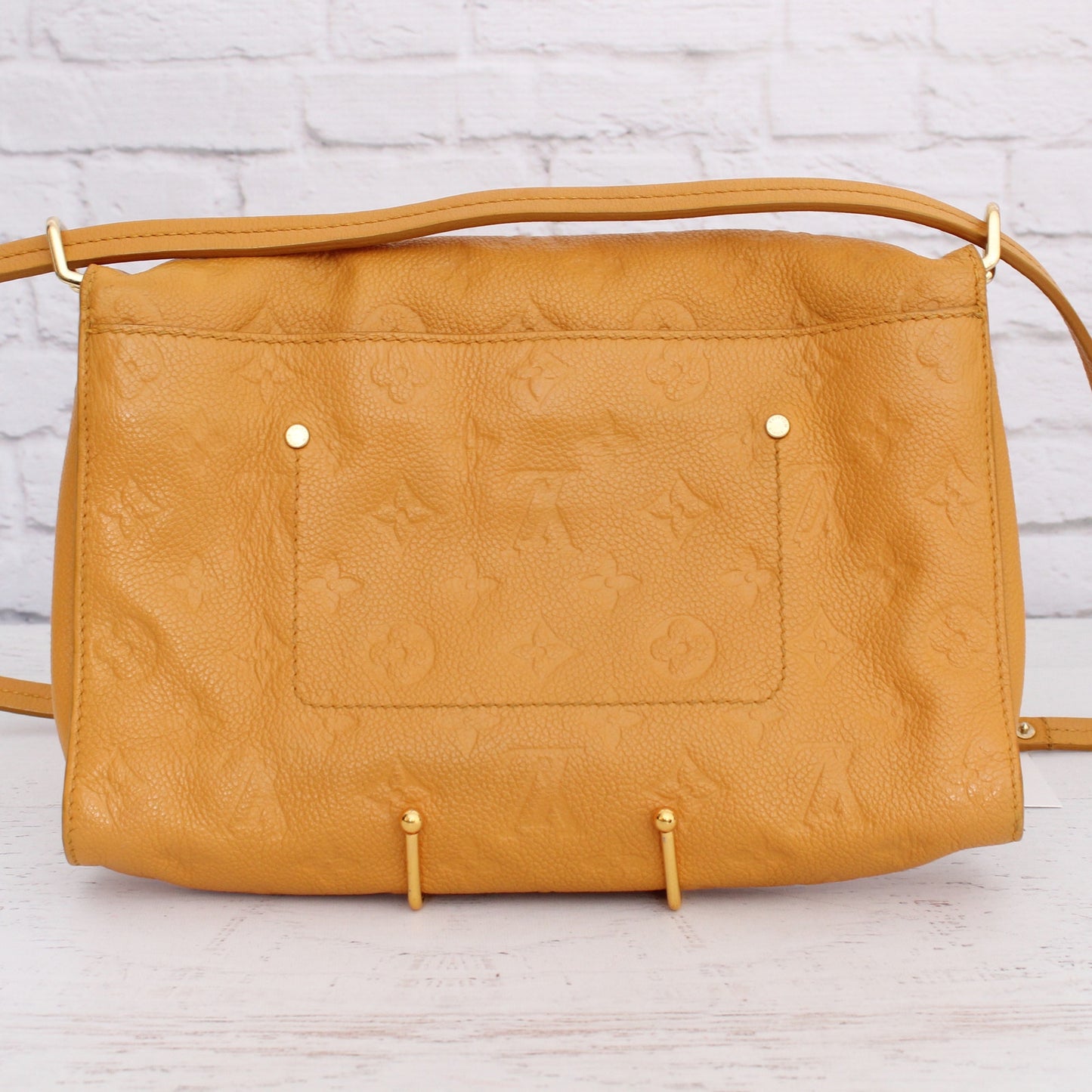 Louis Vuitton Fascinante Yellow Empreinte Crossbody Women Purse Handbag A5095