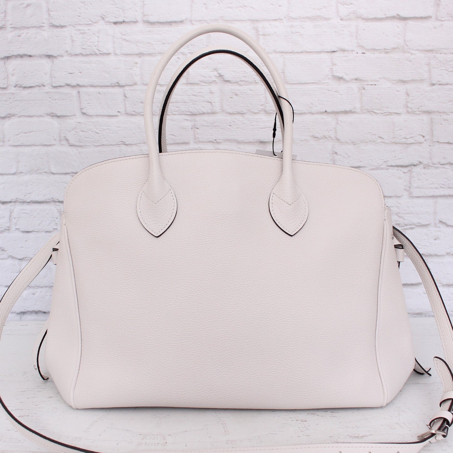 Louis Vuitton Mira MM White Taurillon Satchel Crossbody and Shoulder Purse A4780