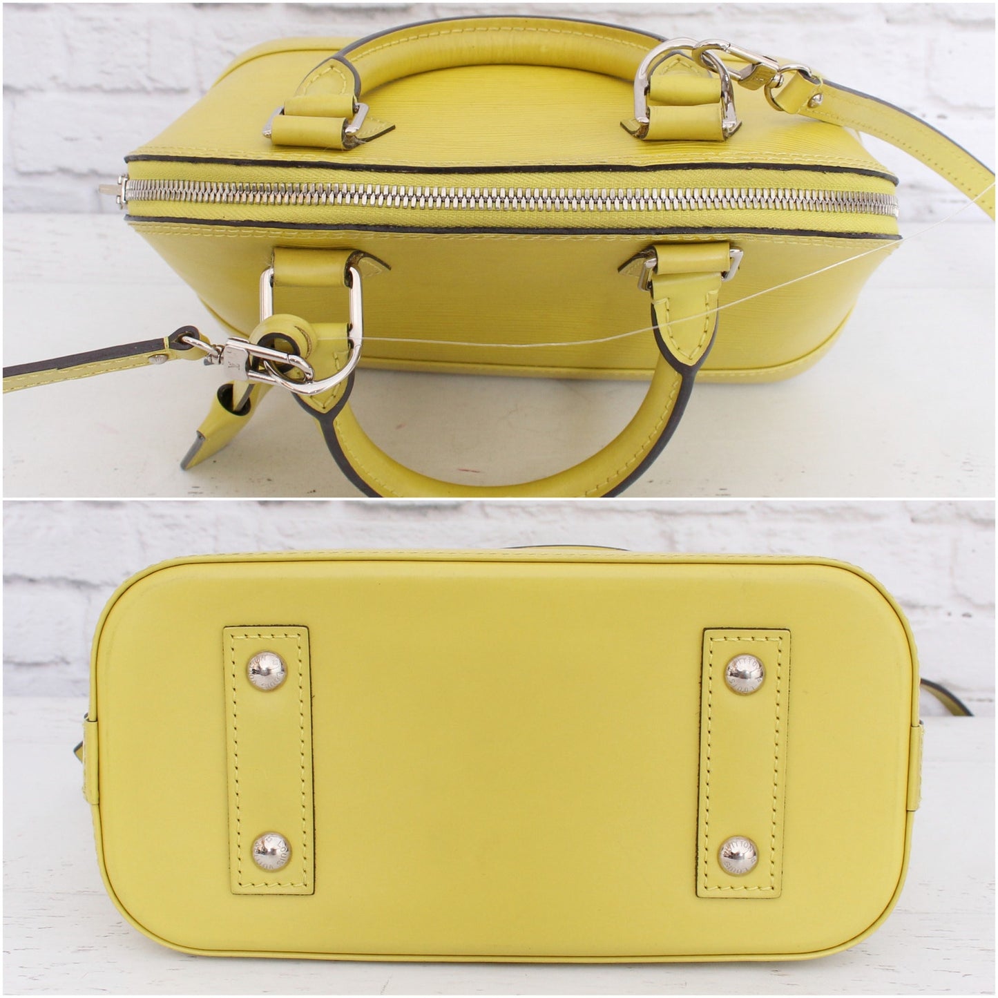 Louis Vuitton Alma BB Pistache Epi Crossbody Leather Satchel Handbag A3346