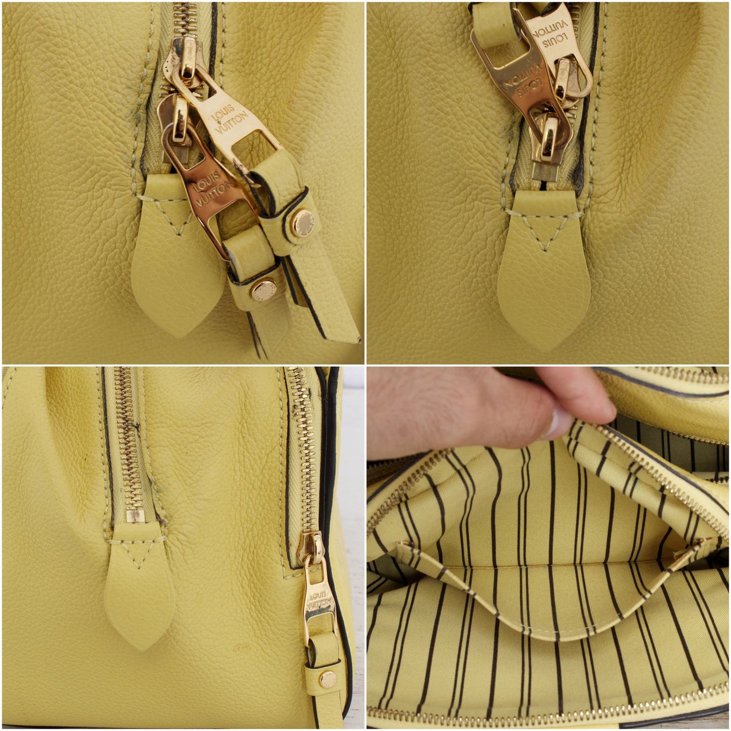 Louis Vuitton Marais BB Citrine Empreinte Satchel Tote Handle Handbag