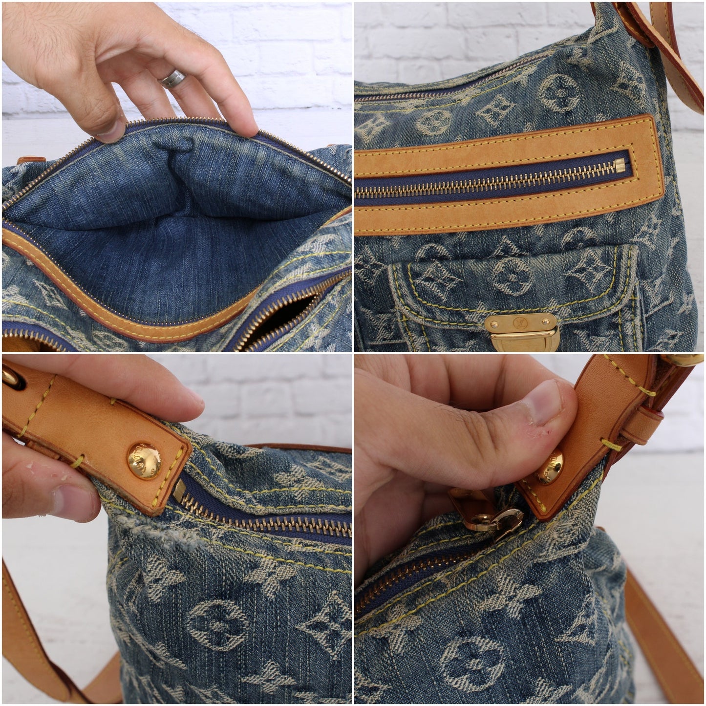 Louis Vuitton Baggy PM Blue Denim Monogram Crossbody