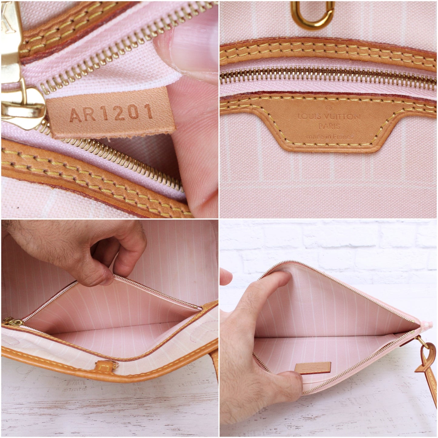 Louis Vuitton Neverfull MM with Pouch By The Pool Monogram Tote Shoulder