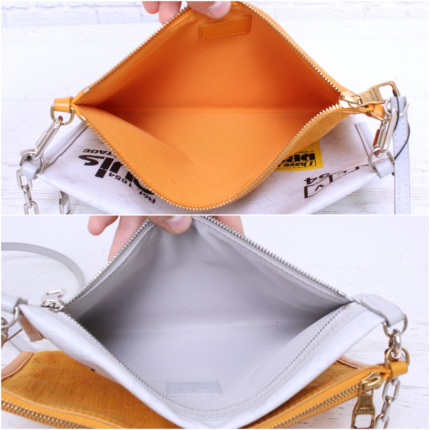 Louis Vuitton Double Flat Messenger Monogram Logo Story Crossbody Purse A3855