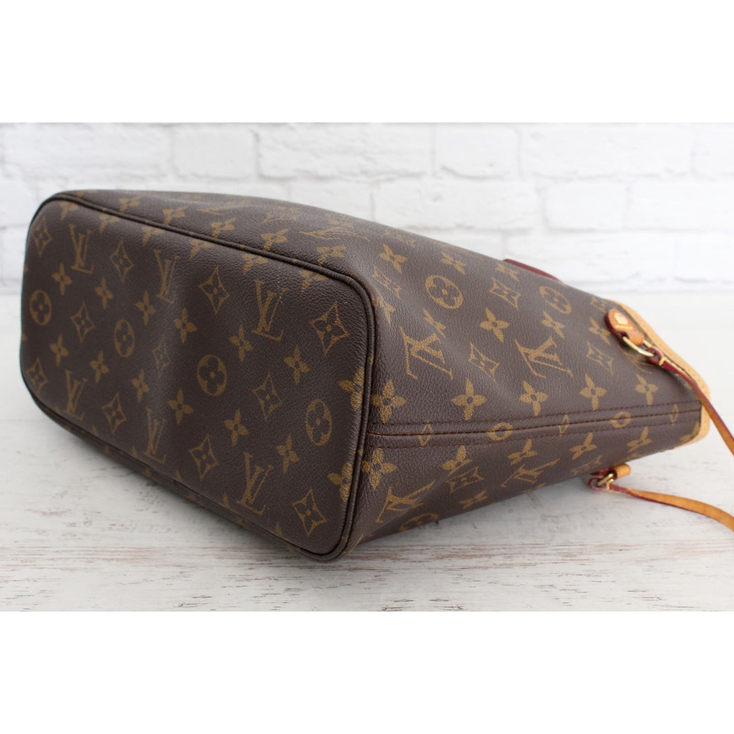 Louis Vuitton Neverfull PM Small Monogram GOOD Tote Shoulder Leather