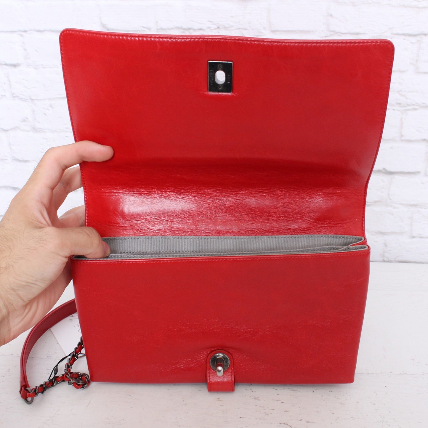 Chanel Paris-Seoul CC Full Flap Red Lambskin Leather Shoulder Handbag A4670