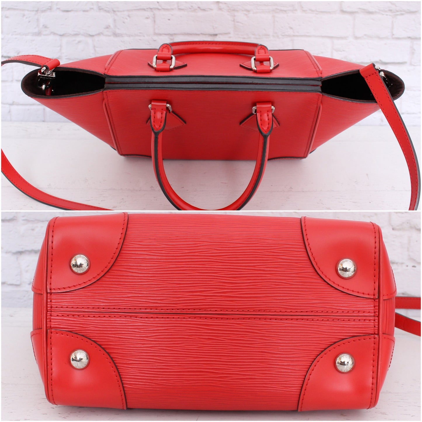 Louis Vuitton Phoenix PM Red Epi Satchel Crossbody and Shoulder Purse Tote A3189