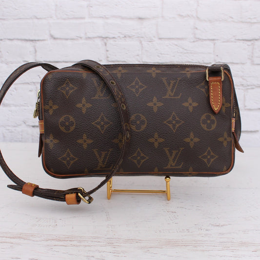 Louis Vuitton Marly Bandouliere Monogram Crossbody Purse Leather Handbag A4314
