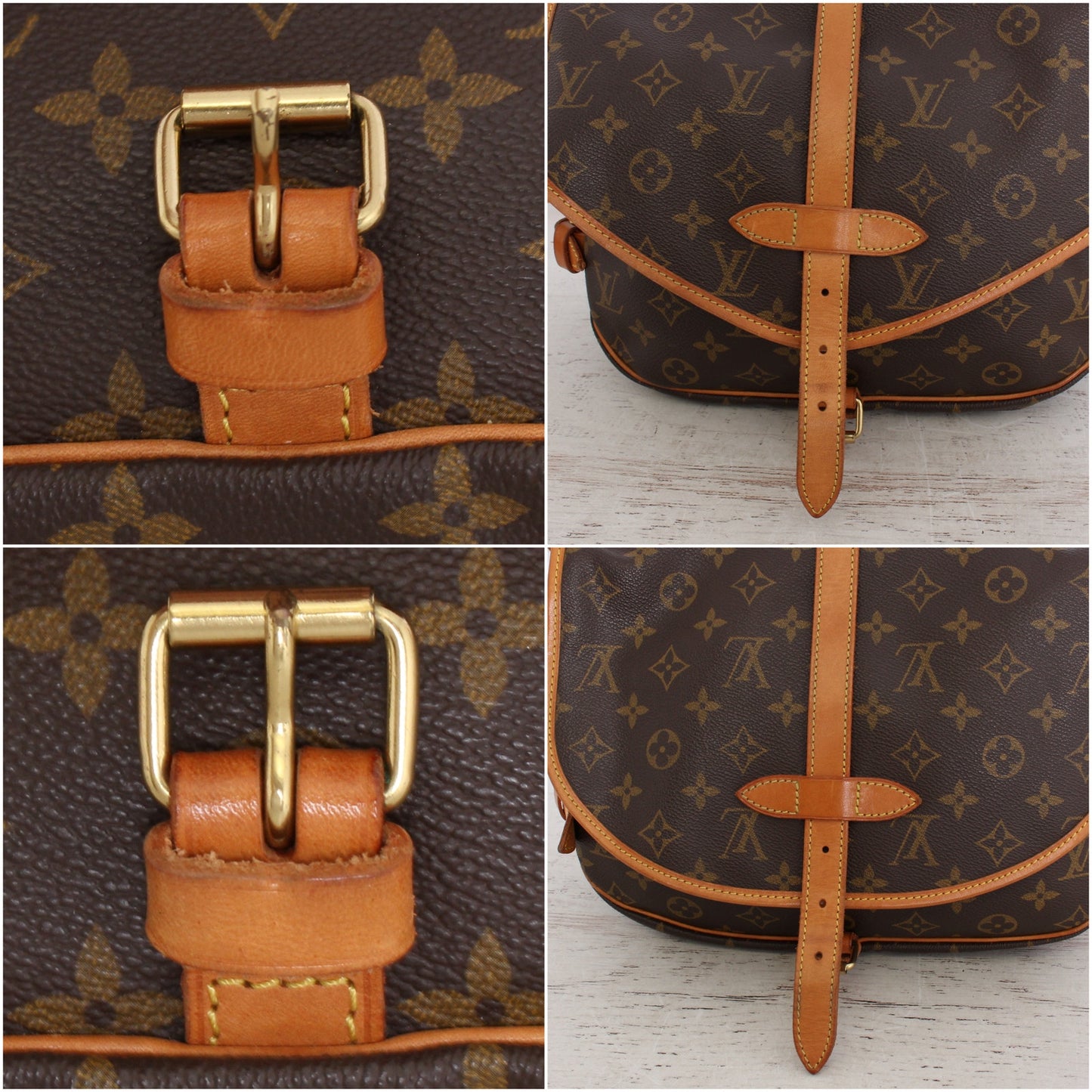 Louis Vuitton Saumur 30 Monogram Crossbody & Shoulder Messenger Brown