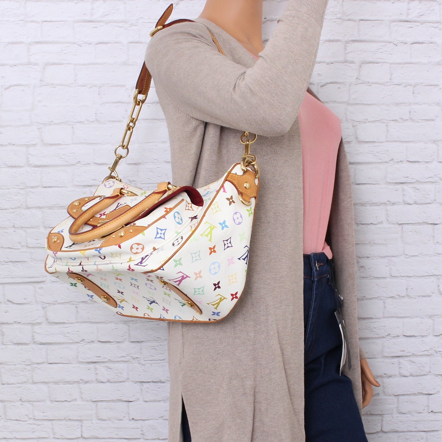 Louis Vuitton Rita White Multicolor Shoulder Bag