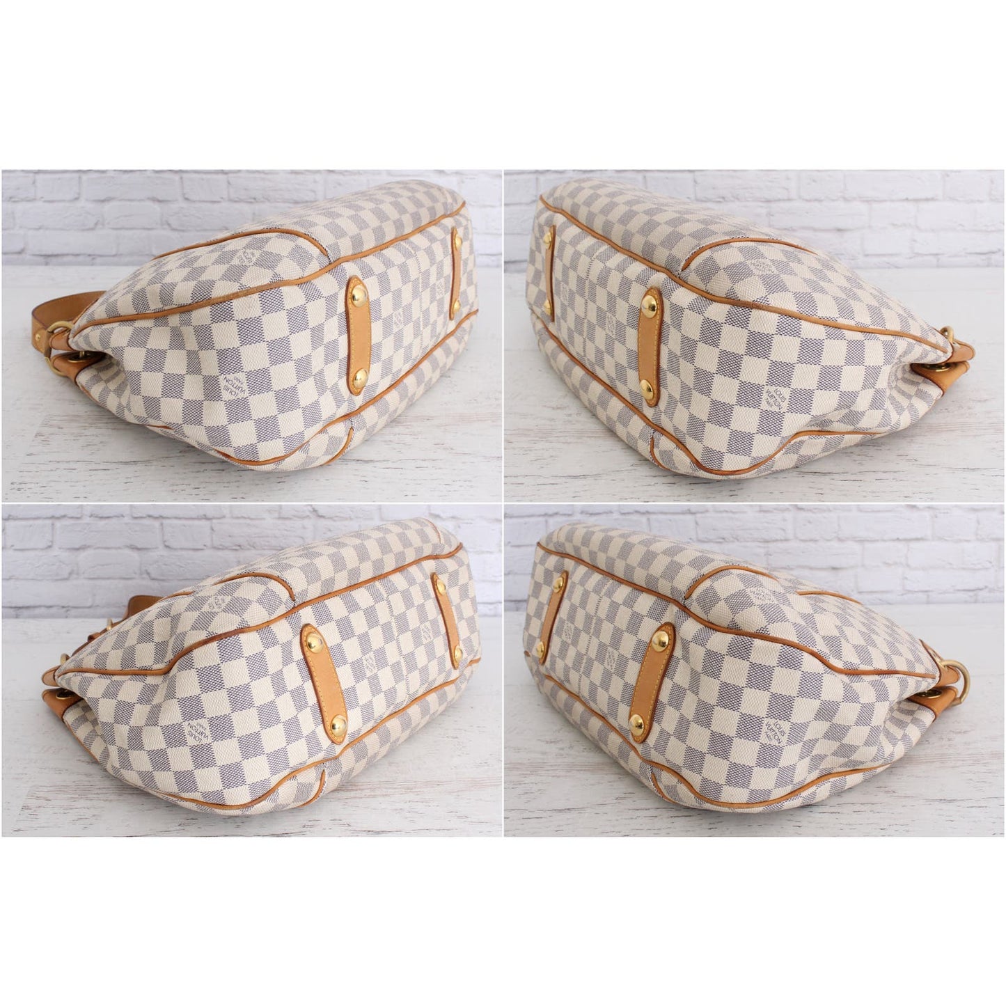 Louis Vuitton Galliera PM Damier Azur Shoulder Bag + Certificate of Authenticity