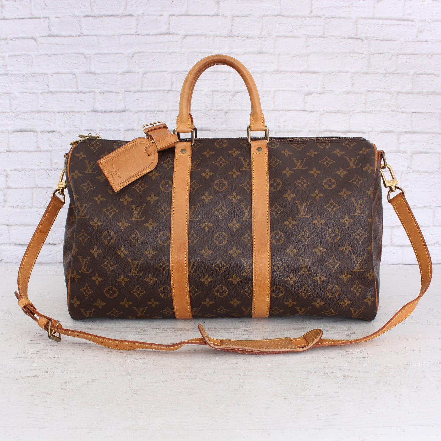 Louis Vuitton Keepall Bandouliere 45 Monogram Duffle Travel Shoulder