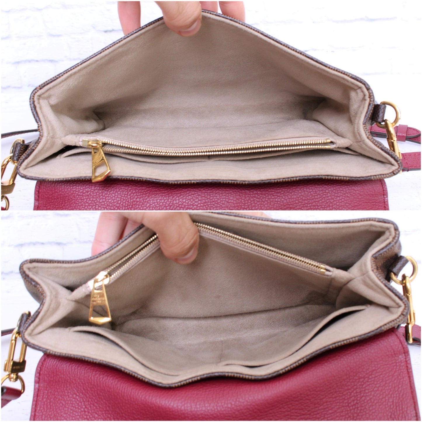 Louis Vuitton Clapton PM Damier Ebene Brown Crossbody Shoulder Purse C0007