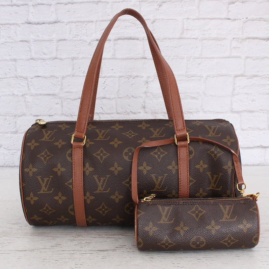 Louis Vuitton Papillon 30 Monogram w Pouch Satchel