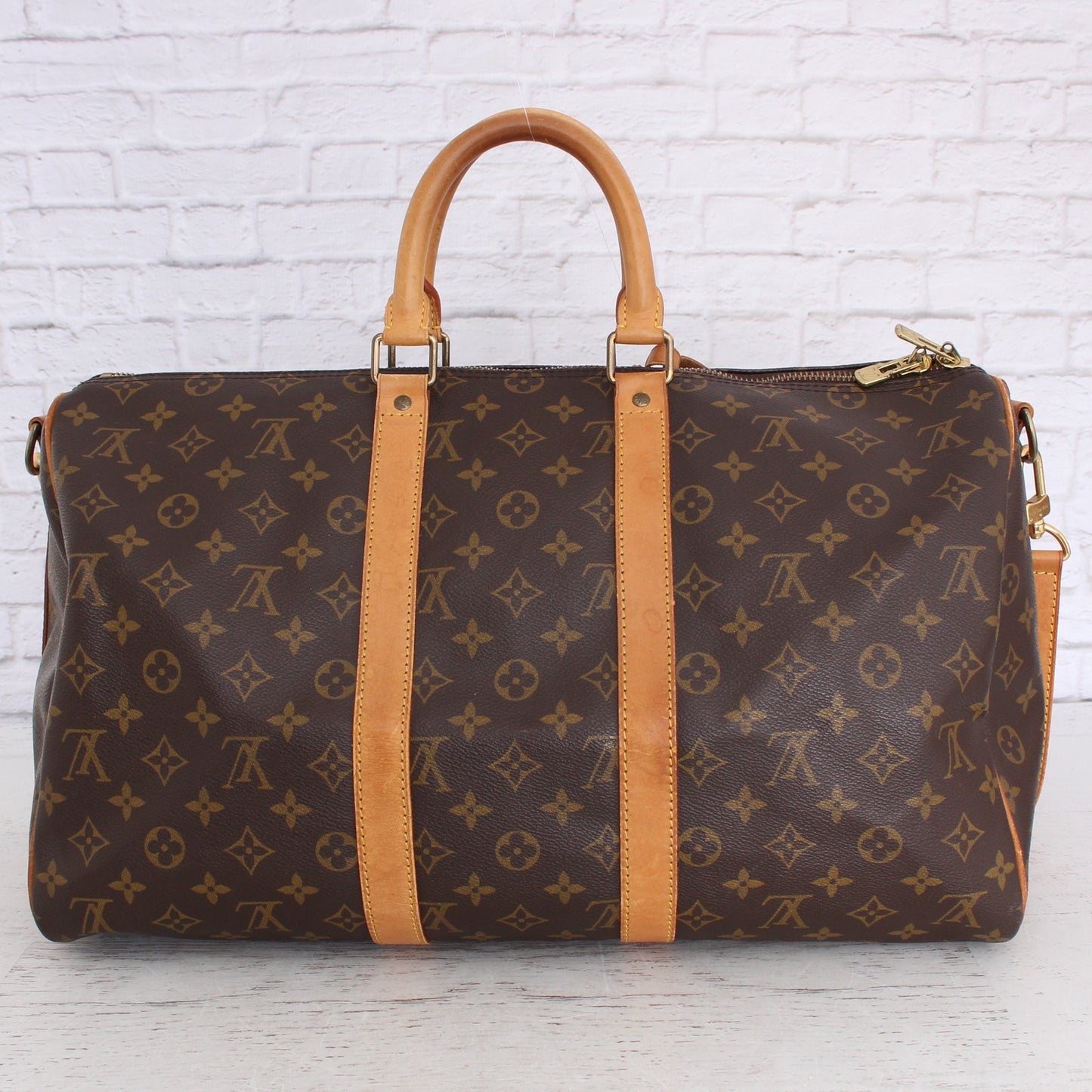 Louis Vuitton Keepall Bandouliere 45 Monogram Duffle Travel Shoulder