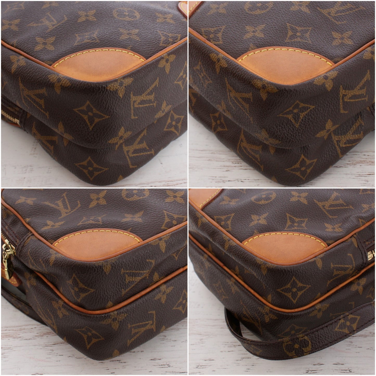 Louis Vuitton Amazon Crossbody Monogram Shoulder Bag Leather Small Purse A3943