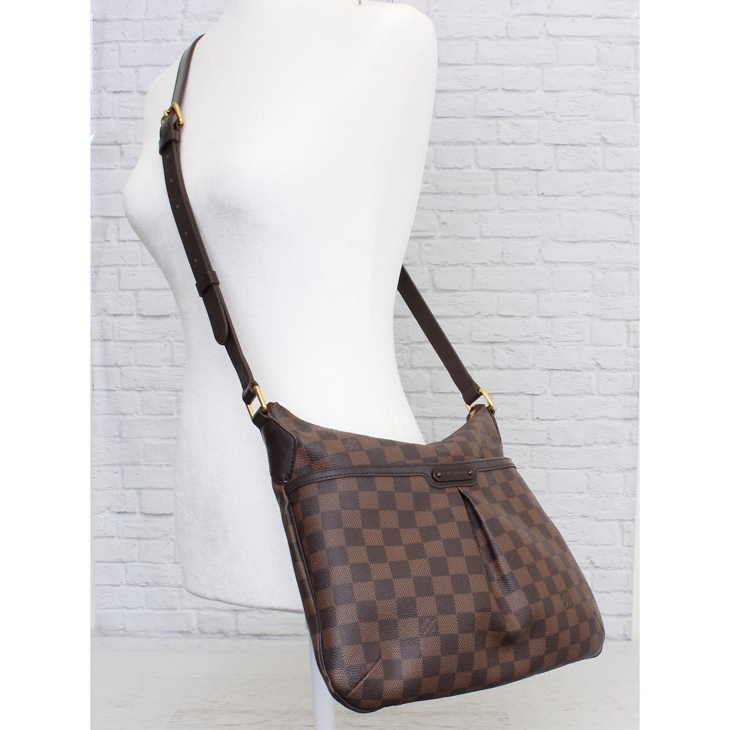 Louis Vuitton Bloomsbury PM Crossbody Damier Ebene Brown Leather Purse