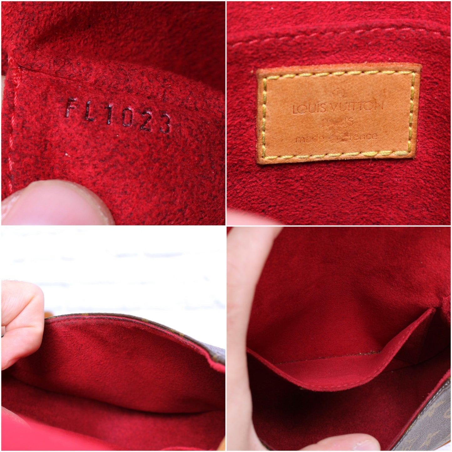 Louis Vuitton Tambourine Monogram Crossbody Shoulder Handbag Brown Leather A5650