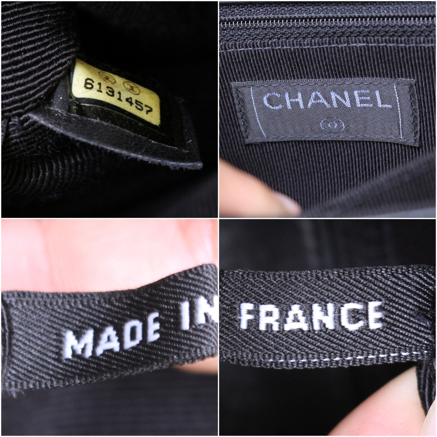 Chanel Chocolate Bar Multi Pocket Black Lambskin Leather Crossbody Purse A2904