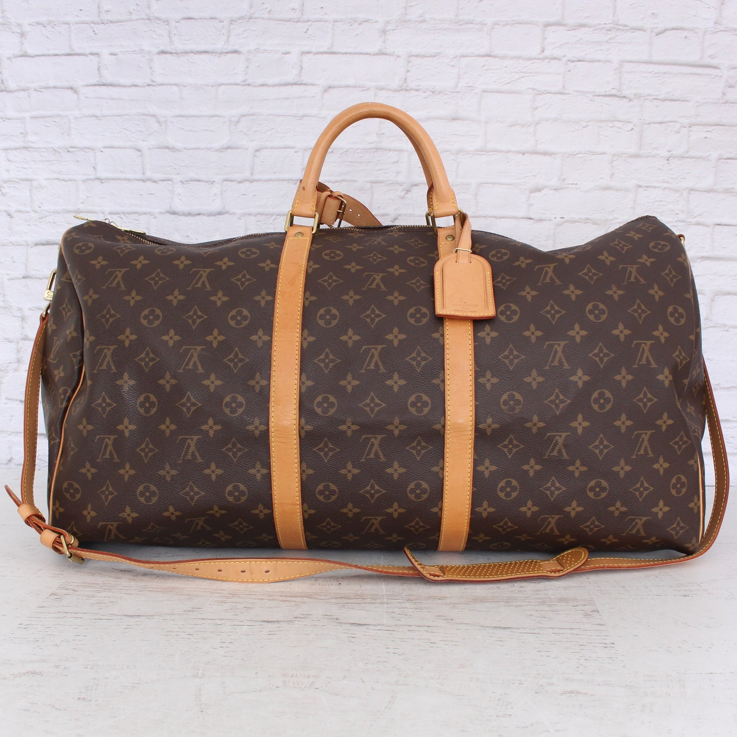 Louis Vuitton Keepall 60 Bandouliere Monogram Duffle Luggage Bag