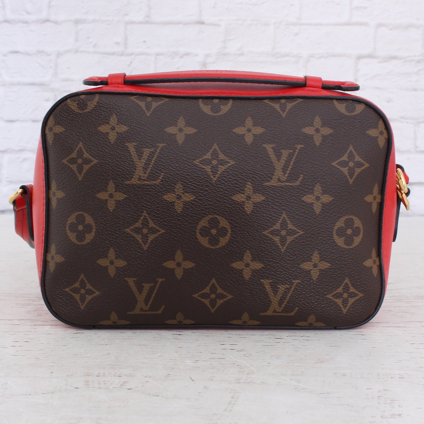 Louis Vuitton Saintonge Monogram Red Crossbody