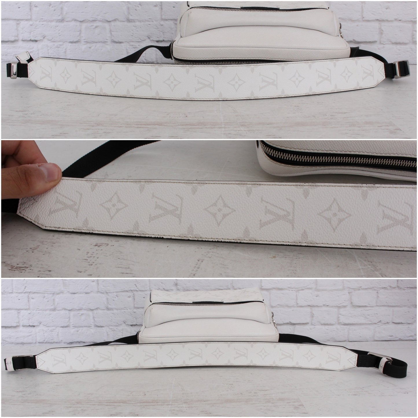 Louis Vuitton Outdoor Messenger Monogram Crossbody Purse White Shoulder