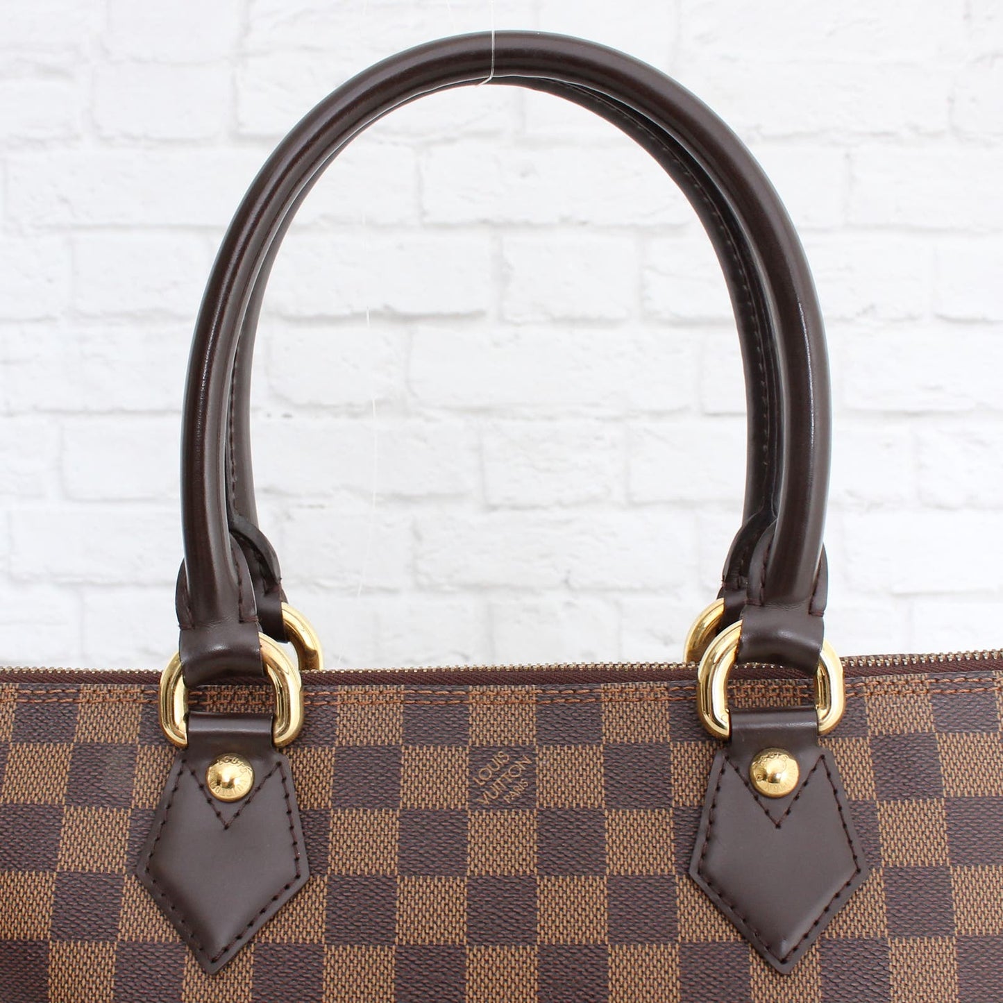 Louis Vuitton Saleya PM Tote Damier Ebene Shoulder Bag Handbag Leather